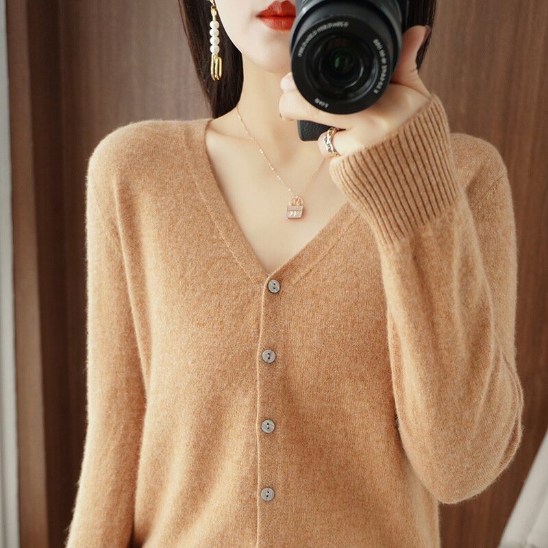 Women Cardigans 2023 Autumn Winter Single Breasted Knitwears Long Sleeve Warm Knit Cardigan Korean Fashion Spring casual Sweater