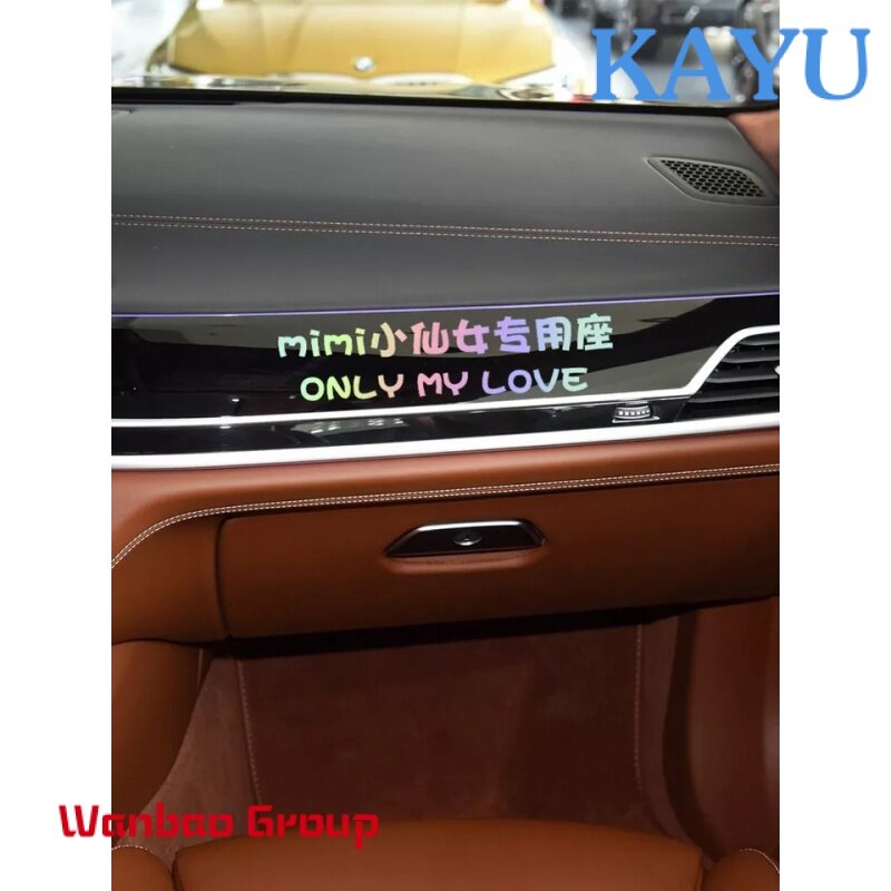 Użycie na zewnątrz niestandardowe naklejki samochodowe z przezroczystym hologramem anty-UV naklejka wycinana logo holograficzna naklejka naklejki na okna samochodu