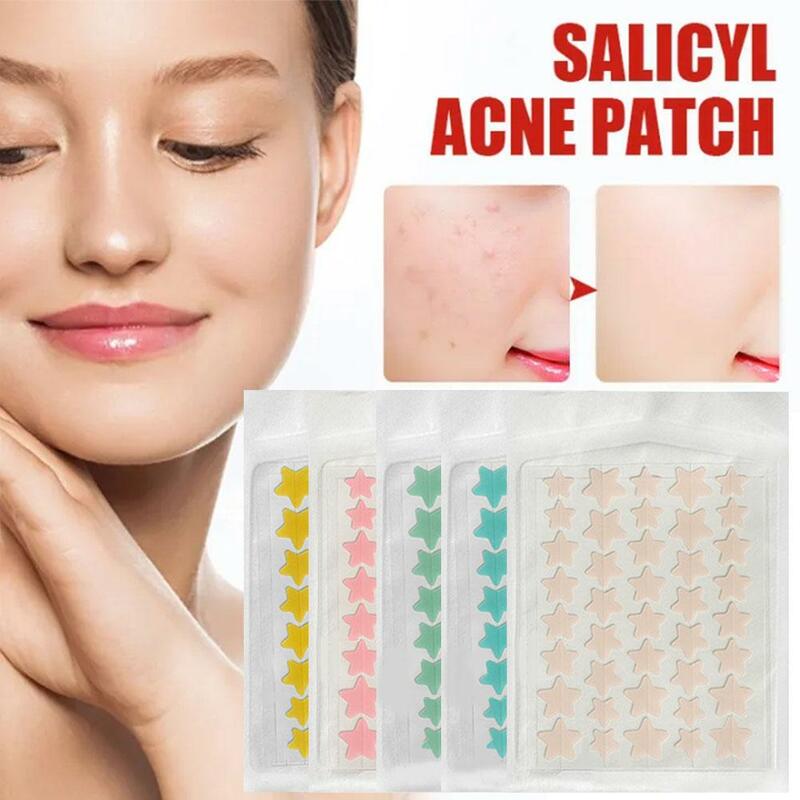35/40 pz Patch colorate per l'acne carino stella a forma di cuore adesivo per il trattamento dell'acne invisibile rimozione della copertura dell'acne brufolo Patch cura della pelle