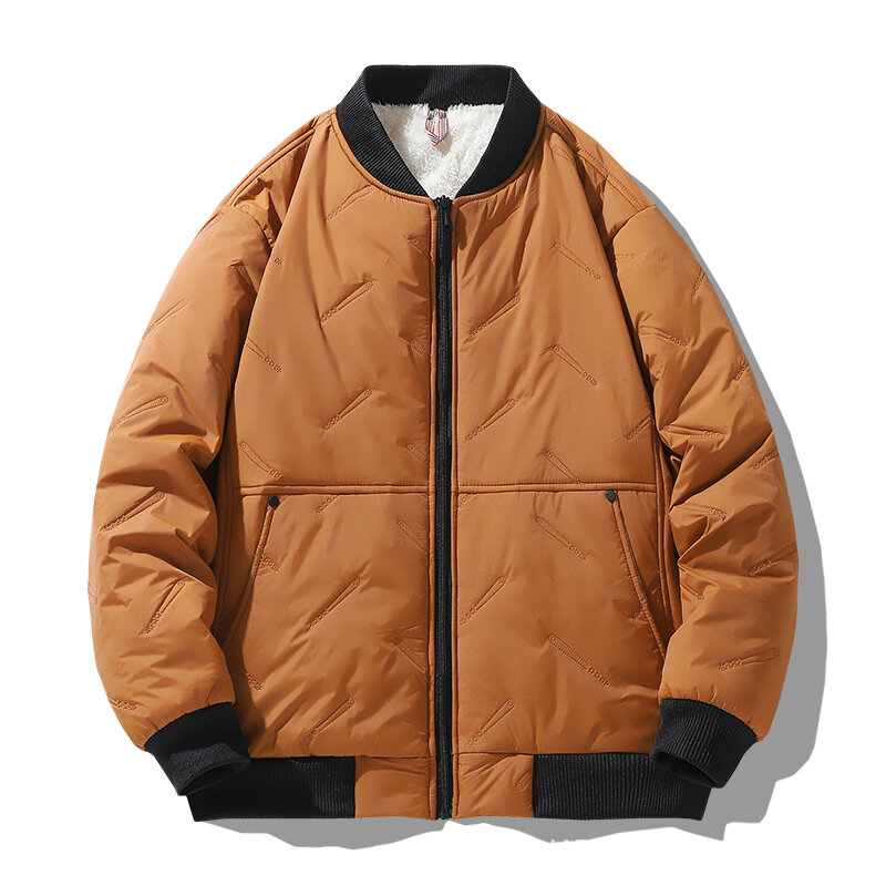 2023 남성용 플리스 파카, 플러시 및 두꺼운 트렌드 코튼 캐주얼 따뜻한 재킷, 남성 루즈 패션 의류 코트, 가을 겨울