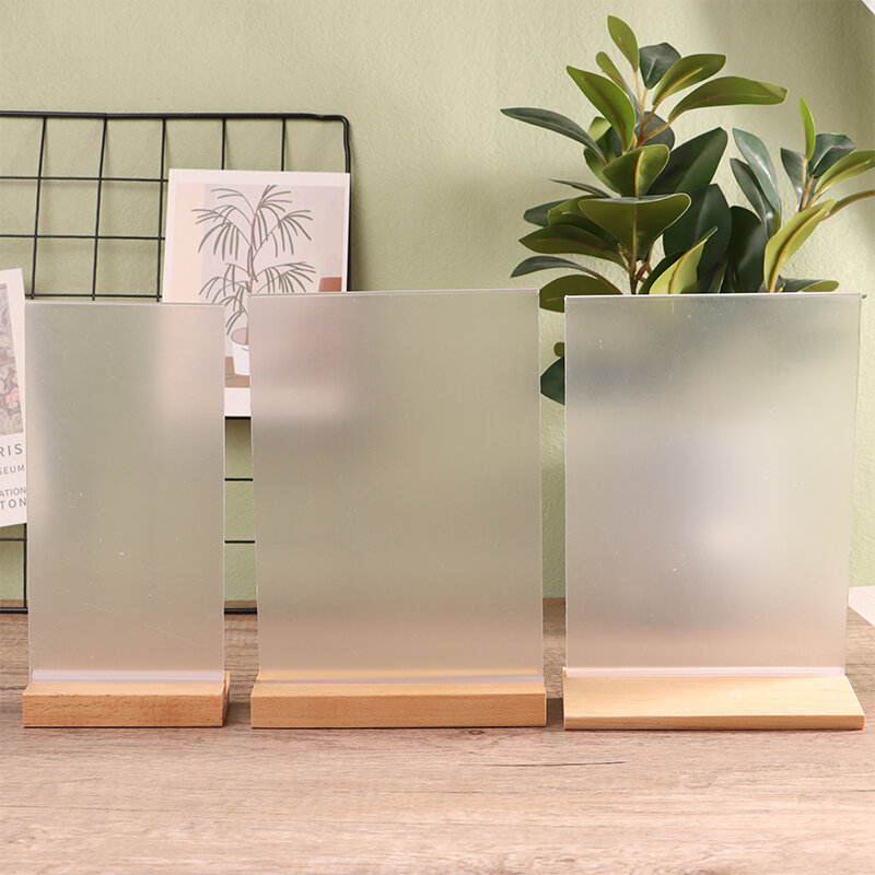 Neue a4 Tischplatte Acryl Zeichen halter Displayst änder doppelseitige Bodenlast Porträt Stil Menü Papier Anzeige Foto rahmen