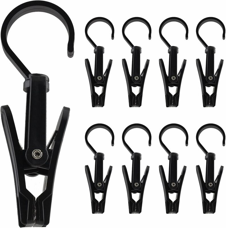 Laundry Hooks Clip, Sock Clips, Clothes Pins, Super Strong Hanger Clips, Swivel Hooks Clip for Clothing Store, Home and Workshop