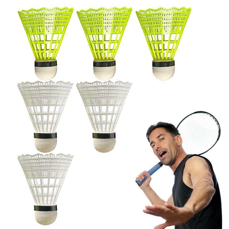 Volants de badminton en nylon coloré, grande durabilité, anti-coup, sports d'intérieur et d'extérieur, entraînement, Iking.org, 3/6 pièces