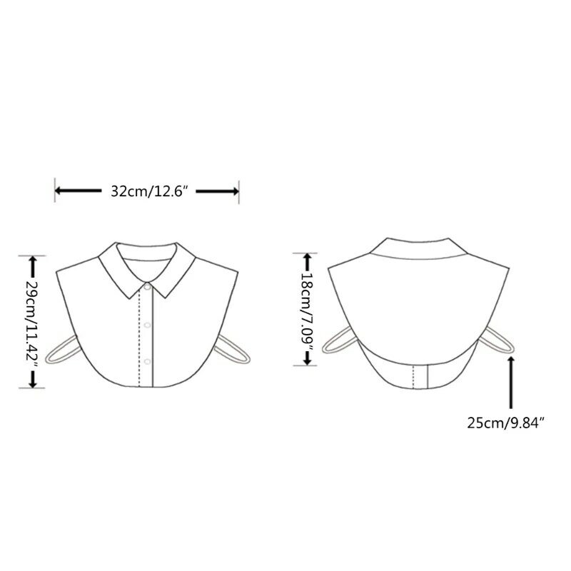 Detachable Collars For Women Dickey Collar Faux Collar False Collar Half Shirt For Women Pearl False Collar