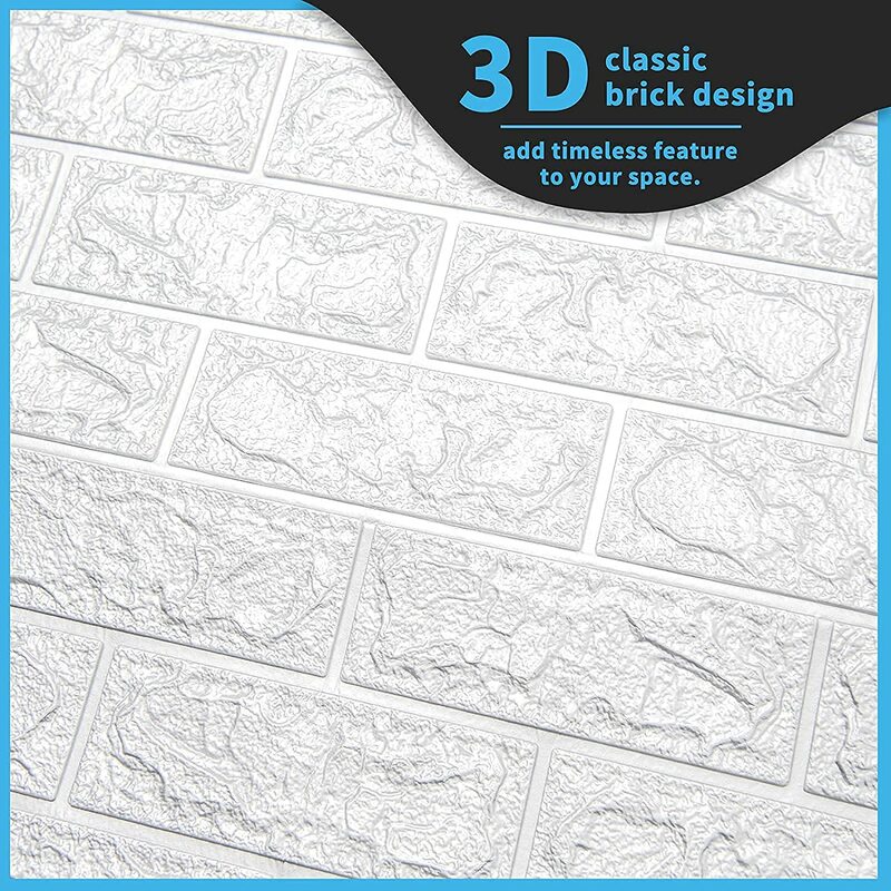 20pcs 3D Wallpaper Brick Pattern Wall Stickers for Living Room Bedroom TV Wall  Vinyl Decor Self Adhesive papel pintado de pared