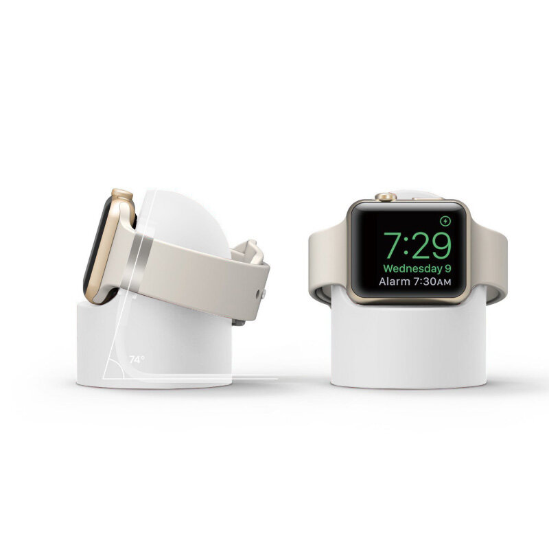 Soporte de carga de silicona para Apple Watch Series 4, 3, 2/1, 44mm, 42mm, 40mm, 38mm