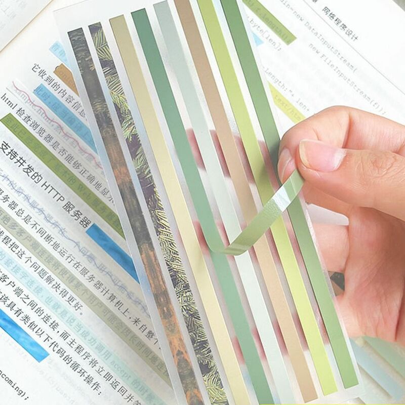 Estetyczne naklejki indeksowe 160 arkusze gradientu przeźroczysta etykieta zakładka do czytania etykiet materiały biurowe