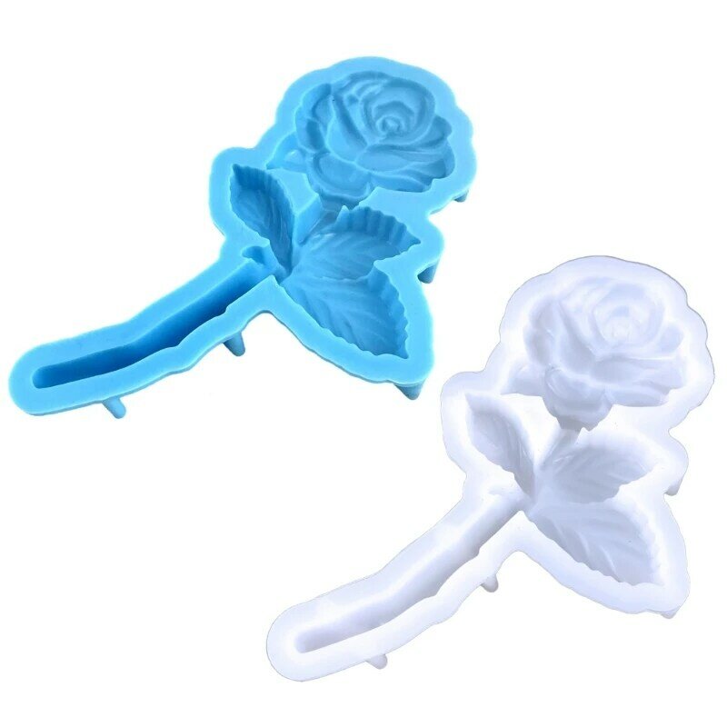 Rose แม่พิมพ์ซิลิโคน 3D ดอกไม้เรซิ่นแม่พิมพ์พวงกุญแจจี้แม่พิมพ์ซิลิโคนคริสตัลอีพ็อกซี่แม่พิมพ์ DIY เครื่องประดับแม่พิมพ์หล่อ