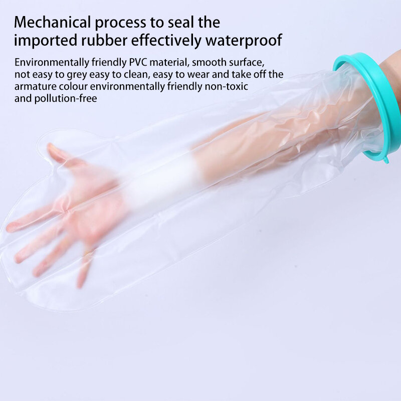 Protector de ducha de manga impermeable para adultos, vendaje de yeso, cubierta de línea de brazo superior Universal, Protector de baño sellado reutilizable