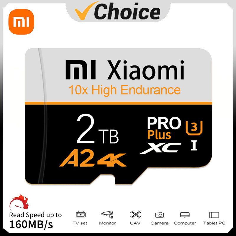 Xiaomi-Carte mémoire haute vitesse, 2 To, 1 To, 256 Go, 512 Go, Flash SD, 1 To, Classe 10, Carte Micro, 128 Go, Carte TF pour tablettes du matin, Appareil photo
