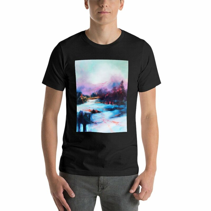 Snowmelt Animal Print camiseta de grandes dimensões masculina, camisetas sublimes para meninos