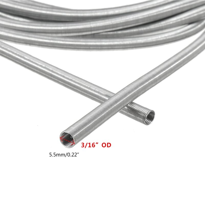 3/16" OD Steel Wire Brake Line Protector Brake Pipe Hose Tube Gravel Guard Spring Stainless Steel Protector