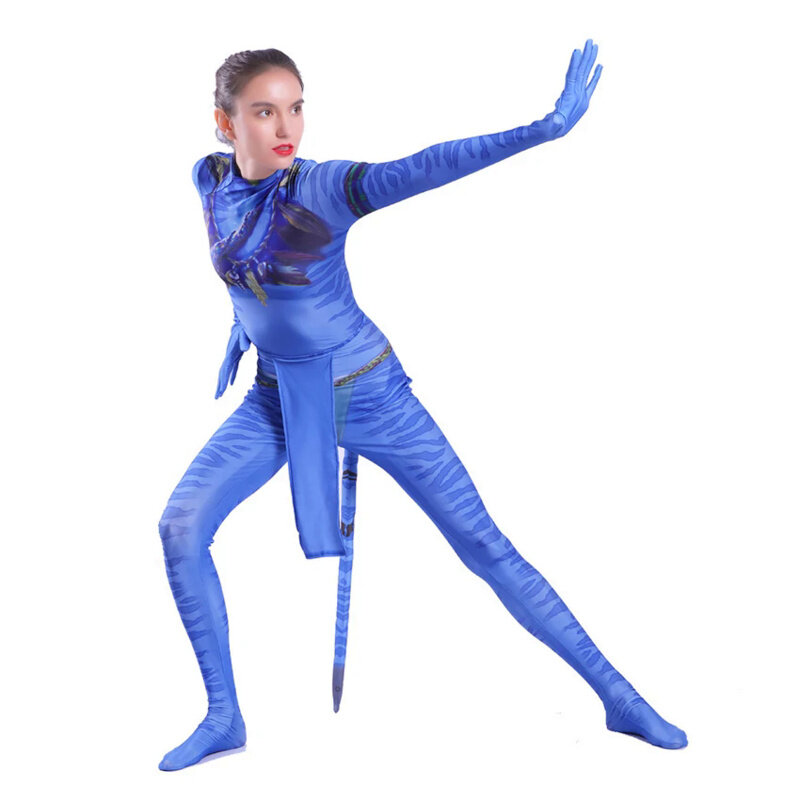 Avatar The Way of Water Cosplay Anime Halloween Costumes for Kids Adult Avatar Zentai Bodysuit Jumpsuits Disguise Woman Clothes