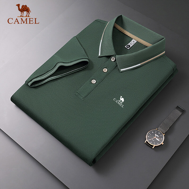 Embroidery CAMEL Polo Men's Hot Selling Polo Shirt Summer New Business Leisure Breathable High-Quality Polo Shirt for Men