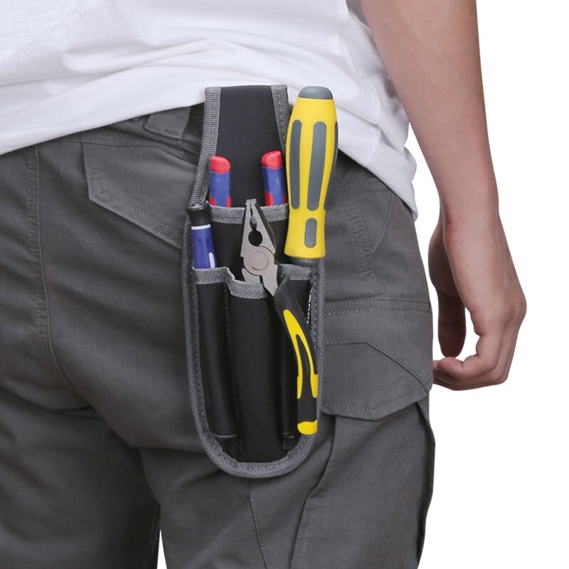 Bolsa de cintura pequeña portátil, herramientas de instalación de trabajo de reparación multifunción resistentes al desgaste, carpintero, envío directo