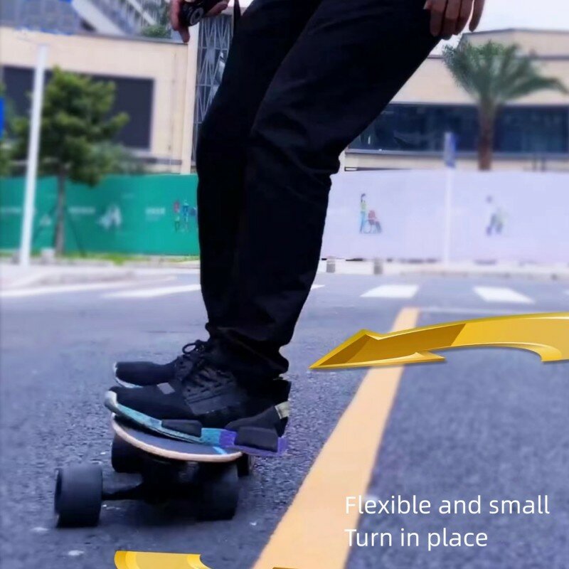 GryanFashion-patinete de cuatro ruedas land Chong, tablero eléctrico de peces pequeños de descenso rápido, estudiantes adultos, trabajadores de oficina, caminar para viajar