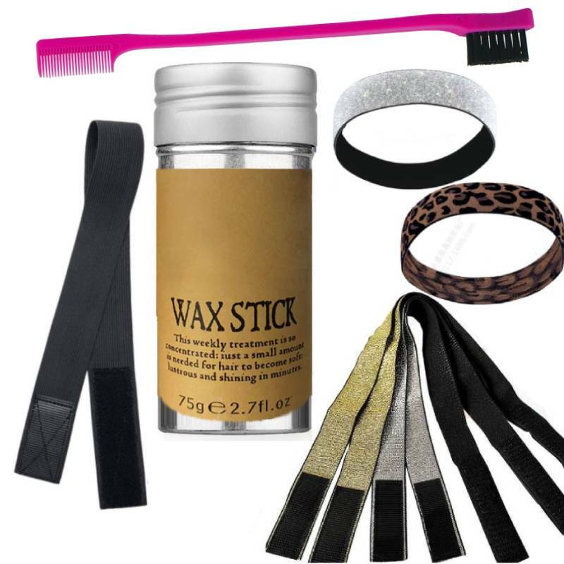 Wig tongkat Wax rambut elastis, sisir kontrol tepi tongkat lilin rambut profesional krim Gel gaya tidak berminyak