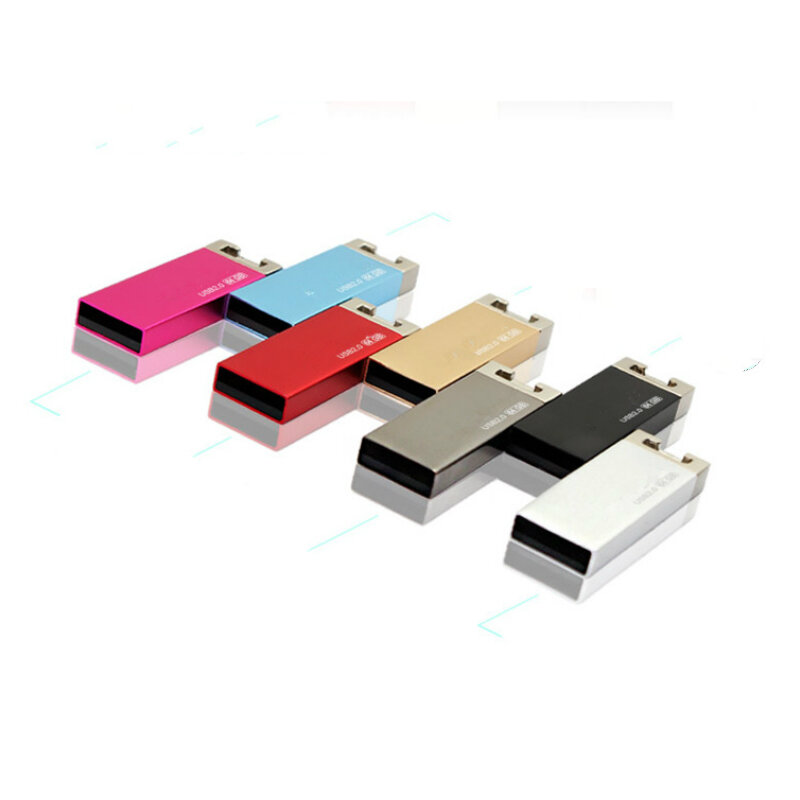 Pendrive USB 2,0 de Metal para fotos, unidad Flash con logotipo gratis, 32GB, 64GB, 128MB, 4GB, 8GB, 16GB, 128GB, 10 unidades/lote