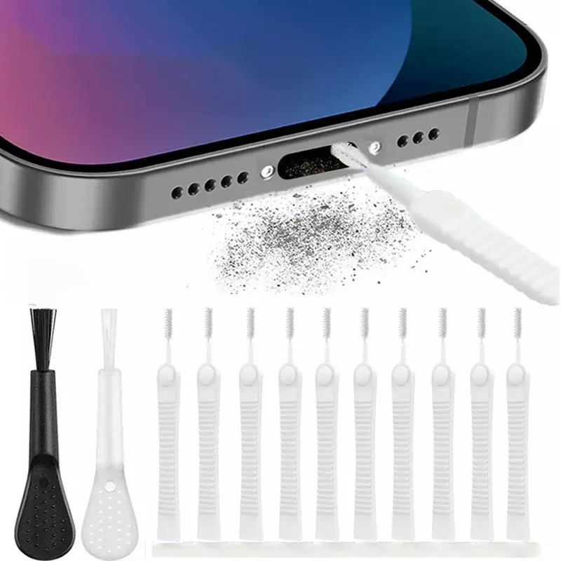 Phone Small hole Dust cleaning brush for IPhone 14 13 Pro Max Port Cleaner Kit Computer Keyboard Cleaner Tool Brush shower head