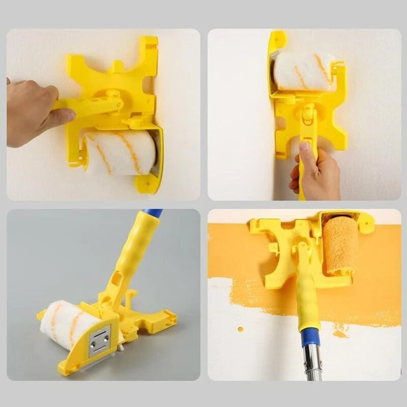 SNTDCTXDI Kit Rol Cat Dinding Multifungsi Baru Sikat Alat Lukis Edger Bersih Profesional untuk Set Alat Perawatan Lukisan Dinding