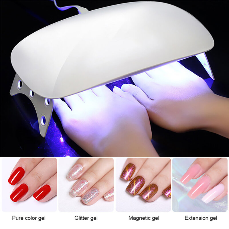 Mini lámpara Led Uv para secado de esmalte de Gel, máquina de curado UV para manicura, iluminación de uñas de Gel, decoración de manicura
