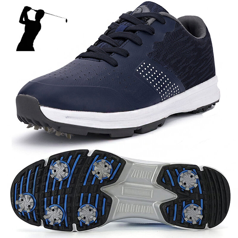 Waterproof Golf Shoes for Men Spikeless Outdoor Golf Sport Training Sneakers Classic Mens Golf Trainers Big Size 13 14