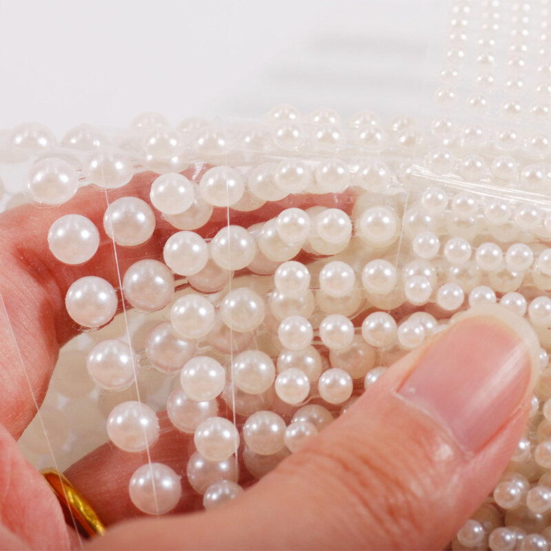 Pegatinas de perlas 3D de 3mm/4mm/5mm/6mm para cara, joyería para sombra de ojos, pegatinas autoadhesivas para cara, cuerpo, ceja, diamante, decoración de uñas