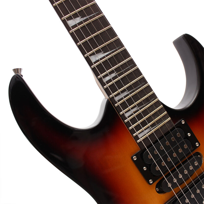 6 dawai 24 fret gitar listrik Maple tubuh leher gitar elektrik gitar gitar dengan tas tali Speaker bagian gitar & Aksesori
