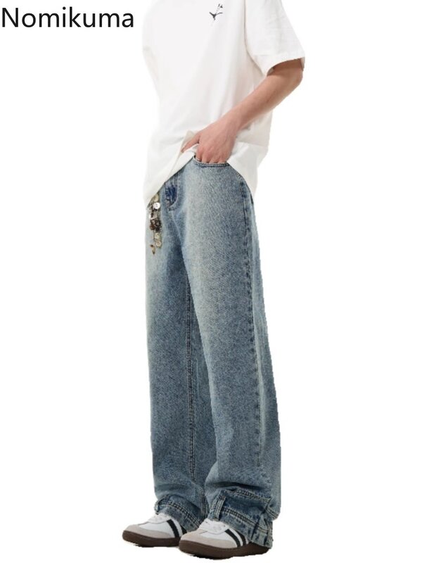 Vintage Wijde Pijpen Broek Voor Dames Streetwear Bf Y 2K Jeans 2024 Nieuwe Broek Denim Broek Casual Mode Straight Pantalon Femme