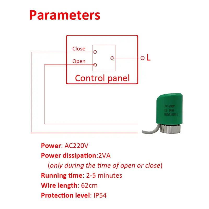 230V 24V NO NC elektryczny siłownik termiczny głowica zaworu do termostatu kolektor grzejnik podłogowy normalnie otwarty zamknięty