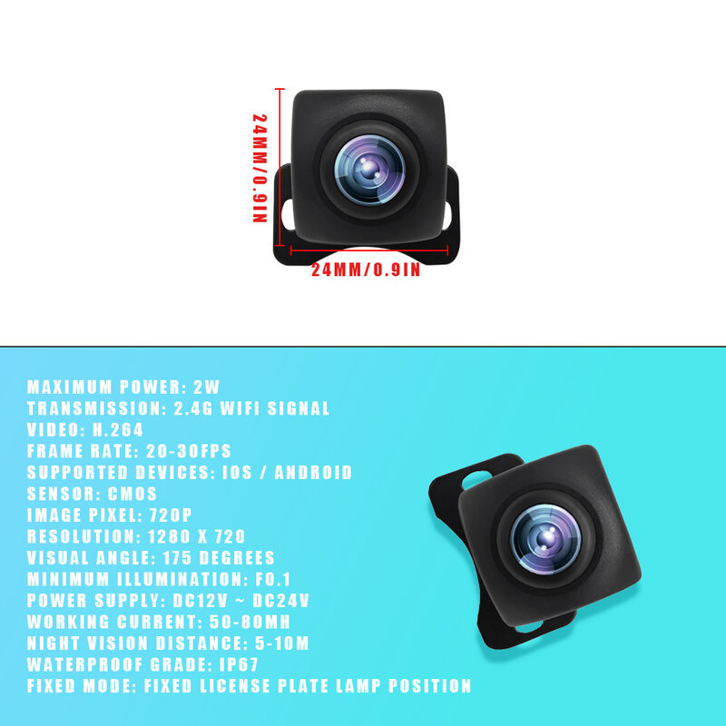 Wifi Reverse Camera Car Wireless Backup retromarcia telecamera posteriore impermeabile accessorio automobilistico