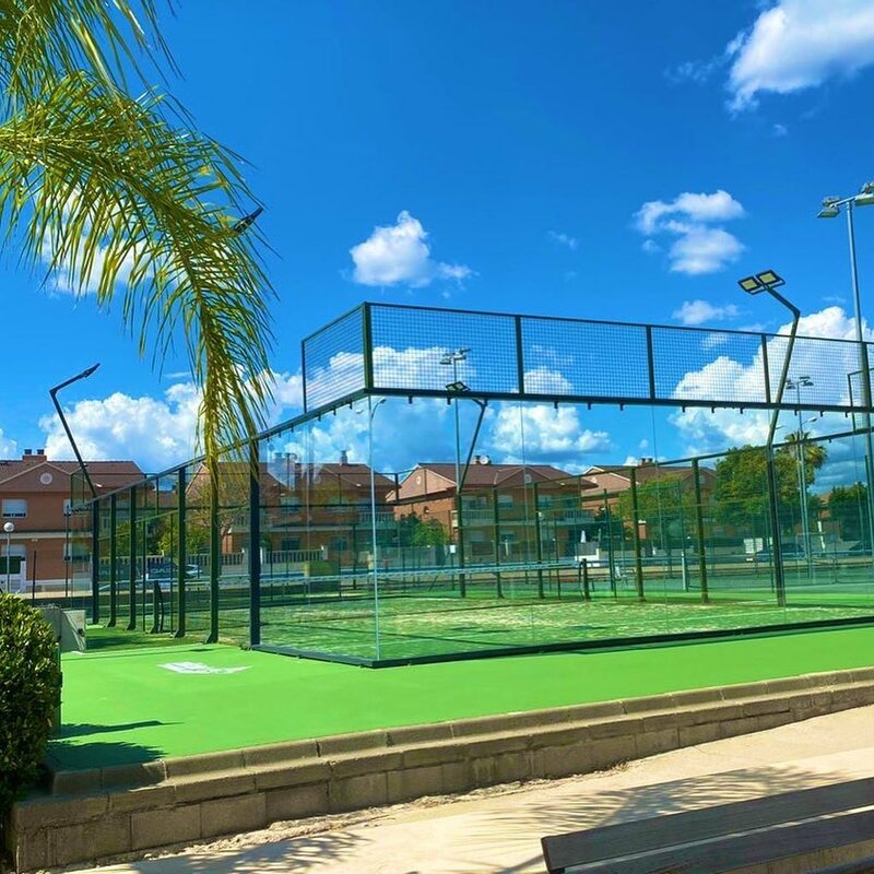 Padel Court ไม้พายแบบพาโนรามาสนามเทนนิสสมบูรณ์ canchas de padel