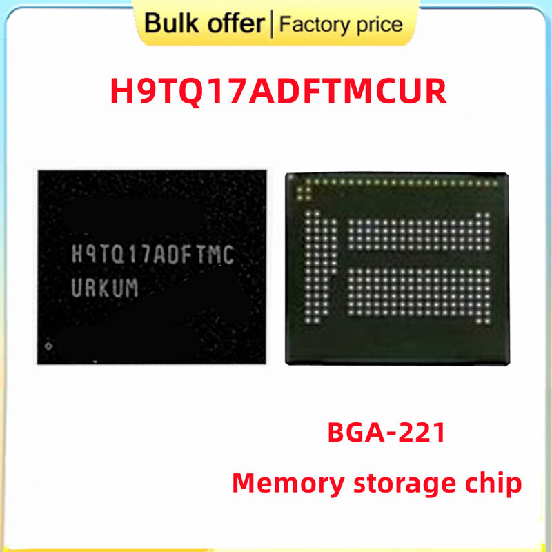 오리지널 H9TQ17ADFTMCUR-KUM 메모리 저장 칩, H9TQ17ADFTMCUR, BGA-221