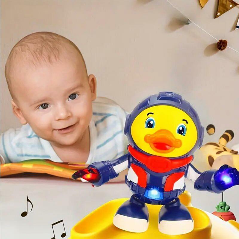 Bebek menari, mainan bebek ringan elektronik lucu dengan musik bebek bergerak interaktif untuk anak-anak Belajar Dini pendidikan Paskah