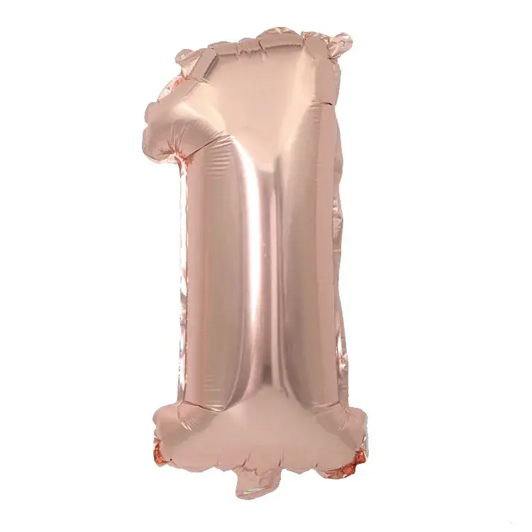 Globos de helio para decoración de fiestas de cumpleaños, globo de aluminio Digital de números, dorado, rosa y plateado, de 32 pulgadas, suministros de boda