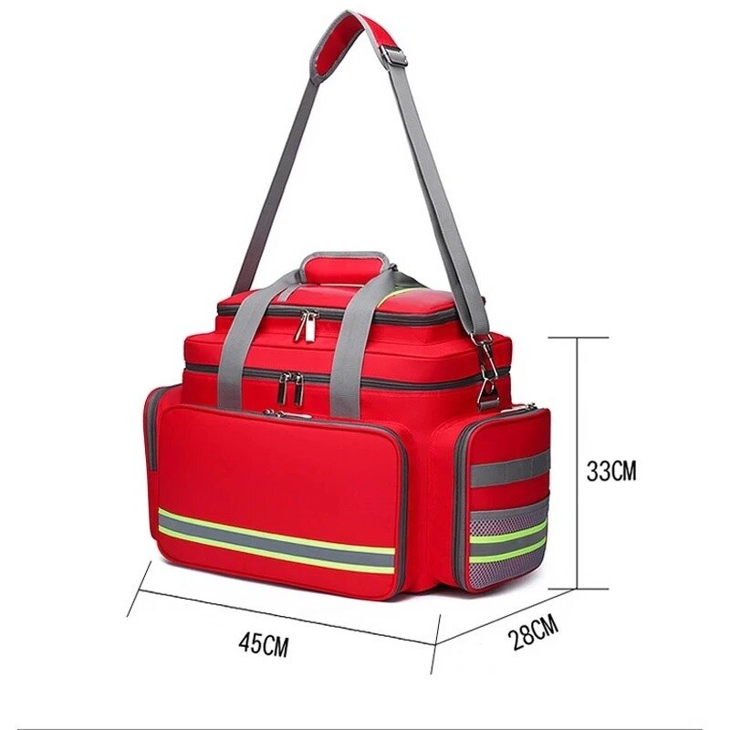 Outdoor Emergency Medical Large Capacity Bag Empty Waterproof and Reflective Oxford Multi Pocket Travel Bag