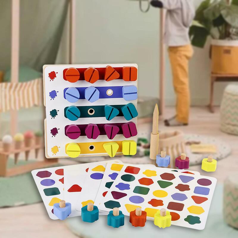 Schraube Mutter Spielzeug pädagogische Spielzeug Geometrie Bausteine Form Sortierer für Vorschule Kinder Mädchen Jungen Kinder Geburtstags geschenke