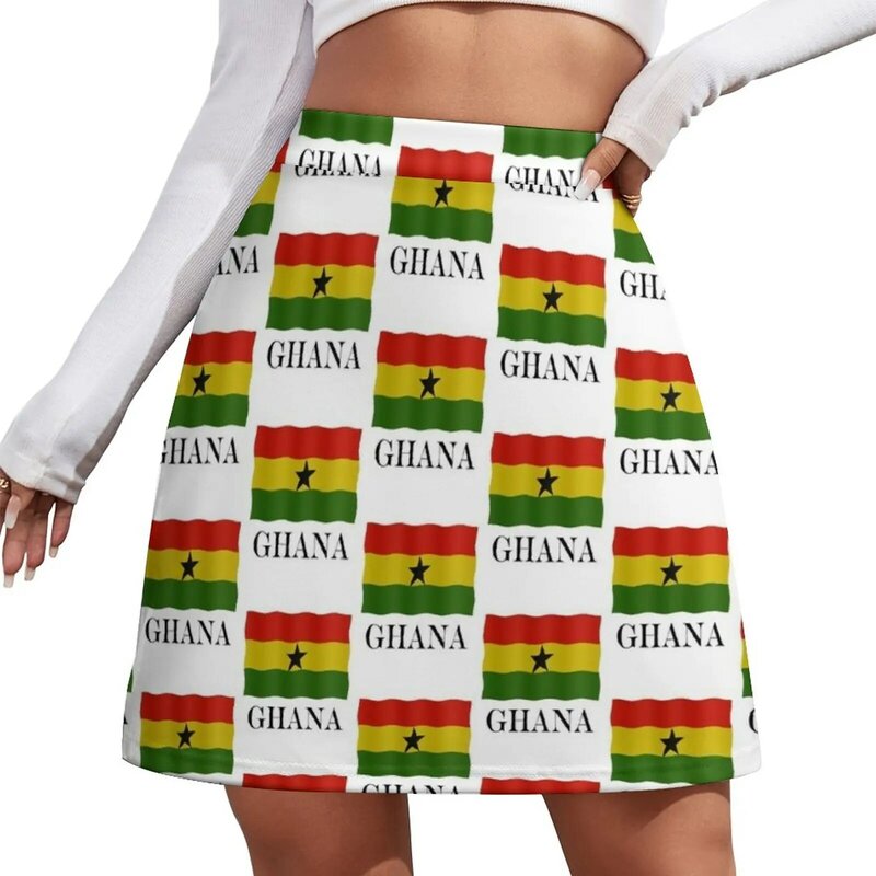 Ghana flag Mini Skirt School skirt korean style skirt clothes chic and elegant woman skirt