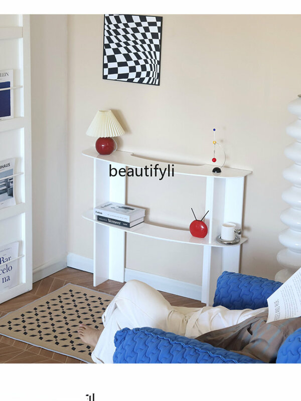 yj Acrylic Home Multi-Layer Wall Hallway Table Creative Simple Storage Rack