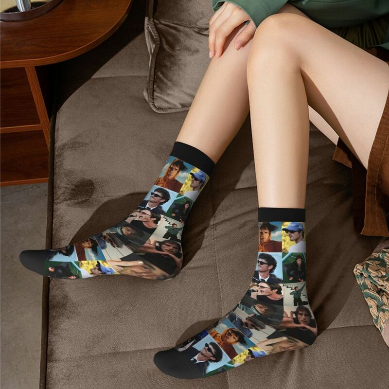 Осенне-зимние модные женские и мужские носки с коллажем от Jacob Elordi, поглощающие пот баскетбольные Носки