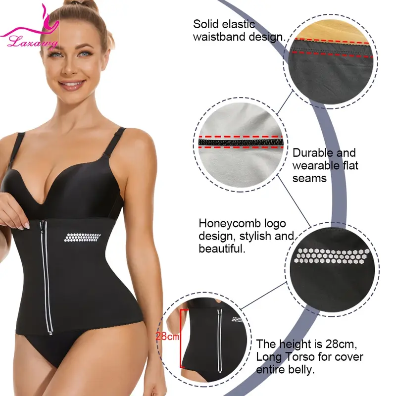 LAZAWG Waist Trainer for Women Weight Loss Belt Slimming Body Shaper Belly Control Girdle Corset Sweat Band Gym Fitness Strap