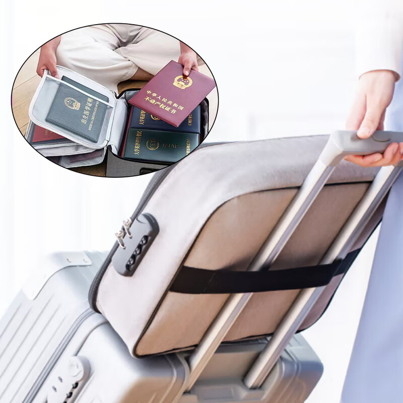 เอกสารเก็บกระเป๋ากระเป๋าถือผู้หญิง Credentials ป้องกัน Travel เครื่องมือไฟล์โฟลเดอร์ Home Office อุปกรณ์เสริม
