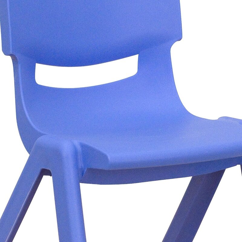 23.625''W X 47.25''L Rectangular Blue Plastic Height Adjustable Activity Table Set With 6 Chairs Freight Free Baby Chair