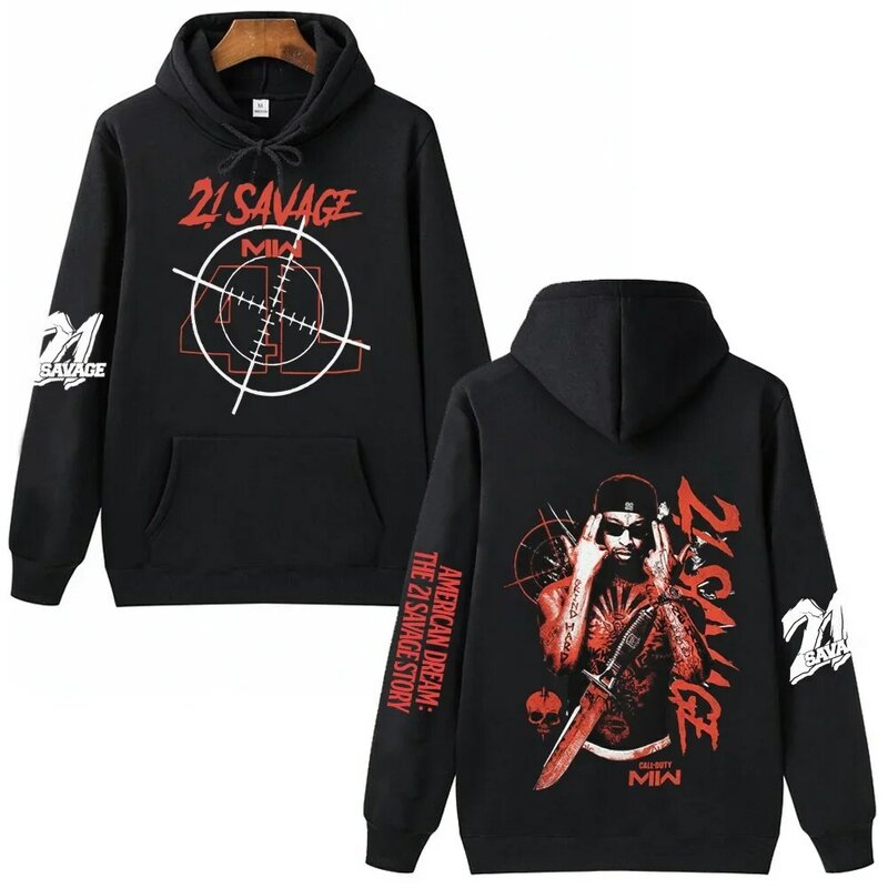 21 Savage American Dream 2024 Hoodie Harajuku Hip Hop Pullover Tops Sweatshirt Music Fans Gift
