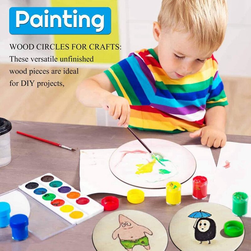 Juguetes de pintura navideña para niños, fichas de madera pintadas, tablero de decoración para el hogar, manualidades DIY, 15 piezas