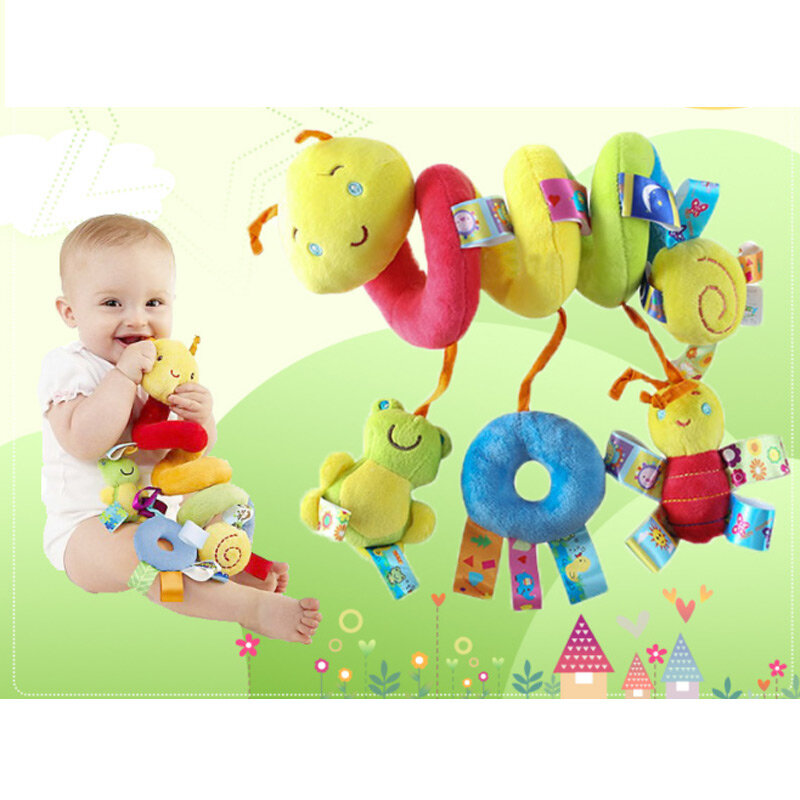 Hochet Spirale avec Animaux Mignons pour Bébé de 0 à 12 Mois, Poussette, Lit Mobile, Nouveau-né, Jouet pour Enfant
