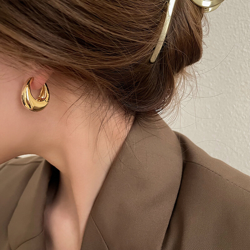 Orecchini rotondi in oro Vintage in argento Sterling 925 per le donne gioielli con orecchini alla moda prevenire l'allergia accessori per feste regalo