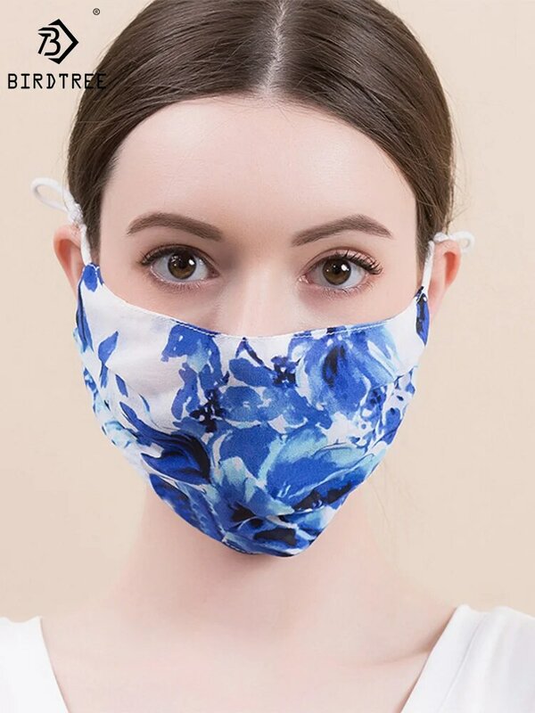Dwuwarstwowy jedwabna maska przeciwsłoneczna, letni produkt przyjazny dla skóry, oddychający, fajny męski regulowana maska A43863QM