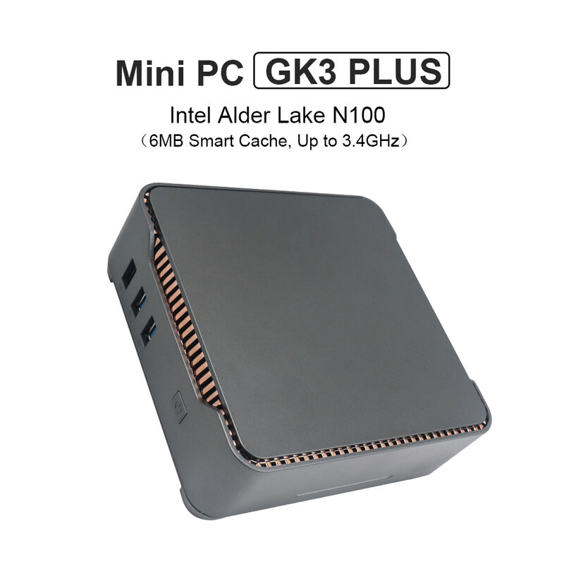 Gk3 Plus Mini Pc N5105 N5095 N95 N100 Ddr4 Ssd Win11 Lan Vga Dual Hdmi Triple Display Gk 3V Desktop Computers Wifi Bluetooth 4.2