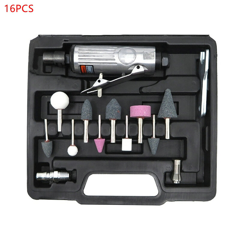 Lucidatrice pneumatica 1/4 pollici Kit di molatura per smerigliatrice ad aria professionale strumento per incisione di lucidatura strumento pneumatico
